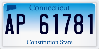 CT license plate AP61781