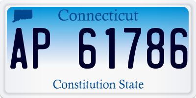 CT license plate AP61786