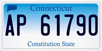 CT license plate AP61790