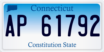 CT license plate AP61792