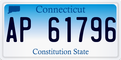 CT license plate AP61796