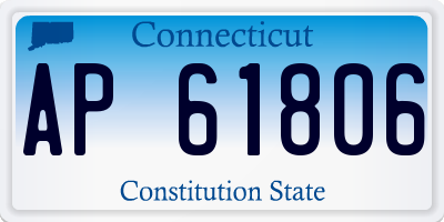 CT license plate AP61806