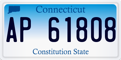 CT license plate AP61808