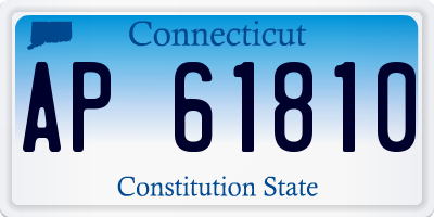 CT license plate AP61810