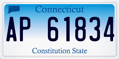 CT license plate AP61834