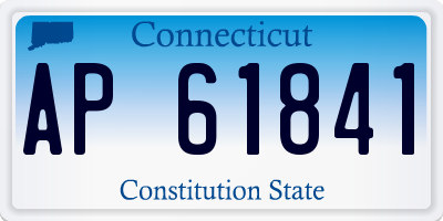 CT license plate AP61841