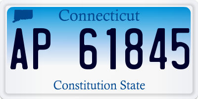 CT license plate AP61845