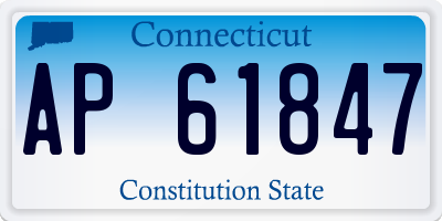 CT license plate AP61847