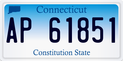 CT license plate AP61851