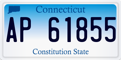 CT license plate AP61855