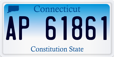 CT license plate AP61861