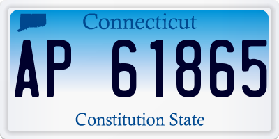 CT license plate AP61865