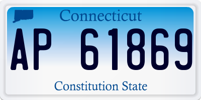 CT license plate AP61869