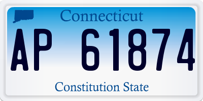 CT license plate AP61874