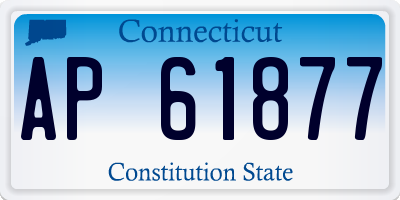 CT license plate AP61877