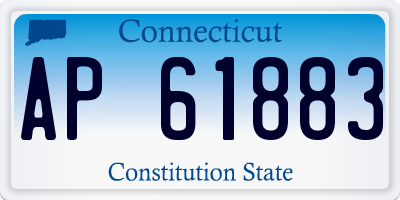 CT license plate AP61883