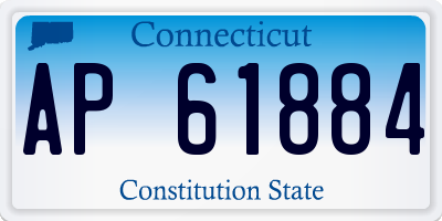 CT license plate AP61884