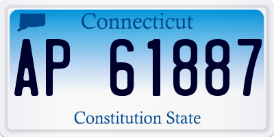 CT license plate AP61887