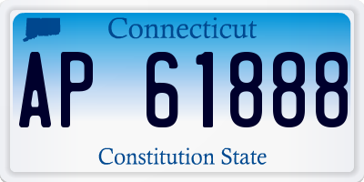 CT license plate AP61888