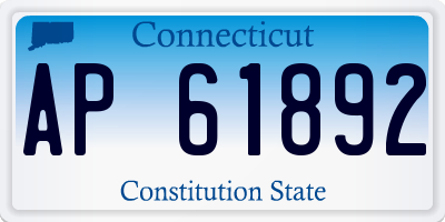 CT license plate AP61892