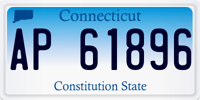 CT license plate AP61896