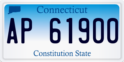 CT license plate AP61900