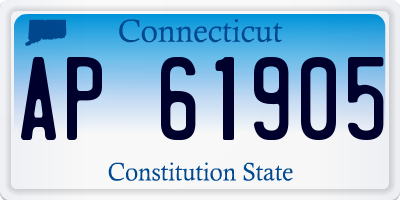 CT license plate AP61905