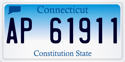 CT license plate AP61911