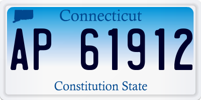 CT license plate AP61912