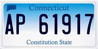 CT license plate AP61917