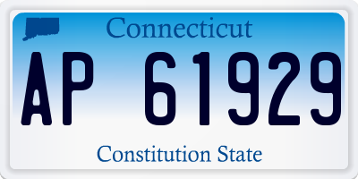 CT license plate AP61929