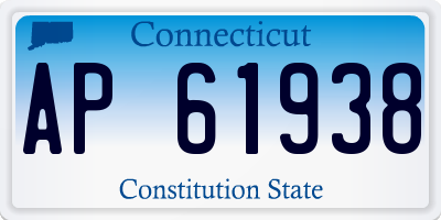 CT license plate AP61938