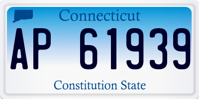 CT license plate AP61939