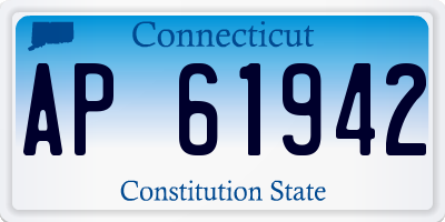 CT license plate AP61942