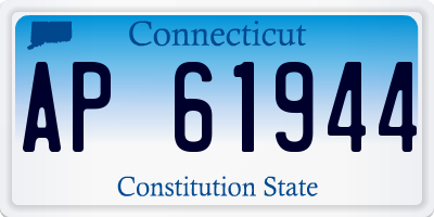 CT license plate AP61944