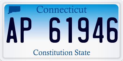 CT license plate AP61946