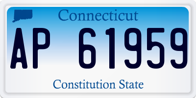 CT license plate AP61959