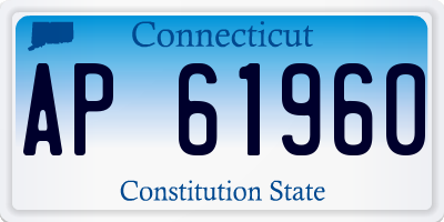 CT license plate AP61960