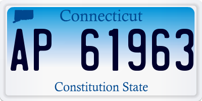 CT license plate AP61963