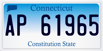 CT license plate AP61965