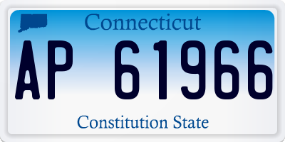 CT license plate AP61966