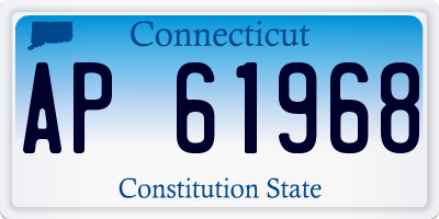 CT license plate AP61968