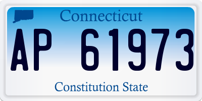 CT license plate AP61973