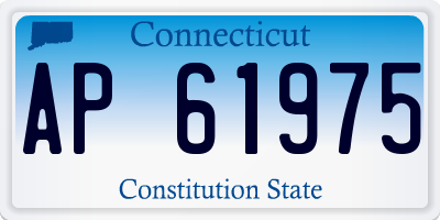 CT license plate AP61975