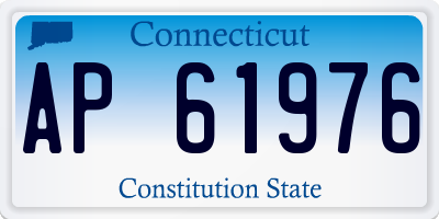 CT license plate AP61976