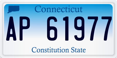 CT license plate AP61977