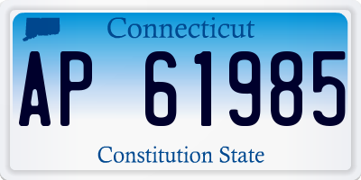 CT license plate AP61985