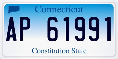 CT license plate AP61991