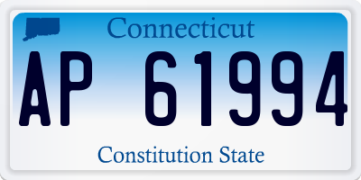 CT license plate AP61994
