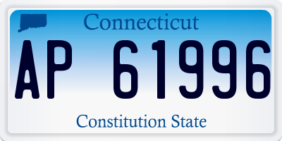 CT license plate AP61996